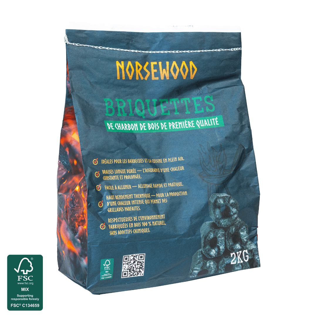 Briquettes de charbon de bois de première qualité